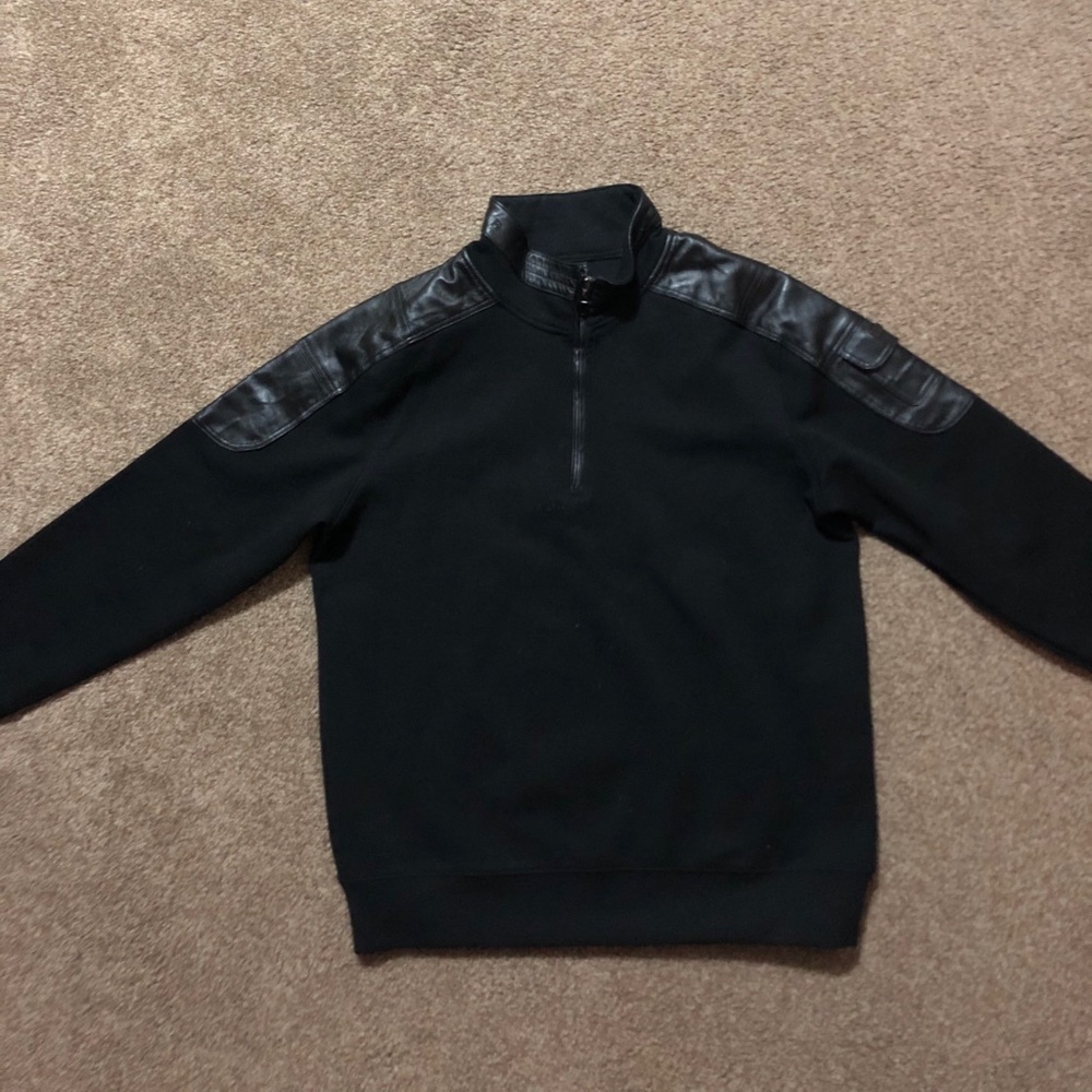 Paul & Shark Half-Zip Jacket with leather